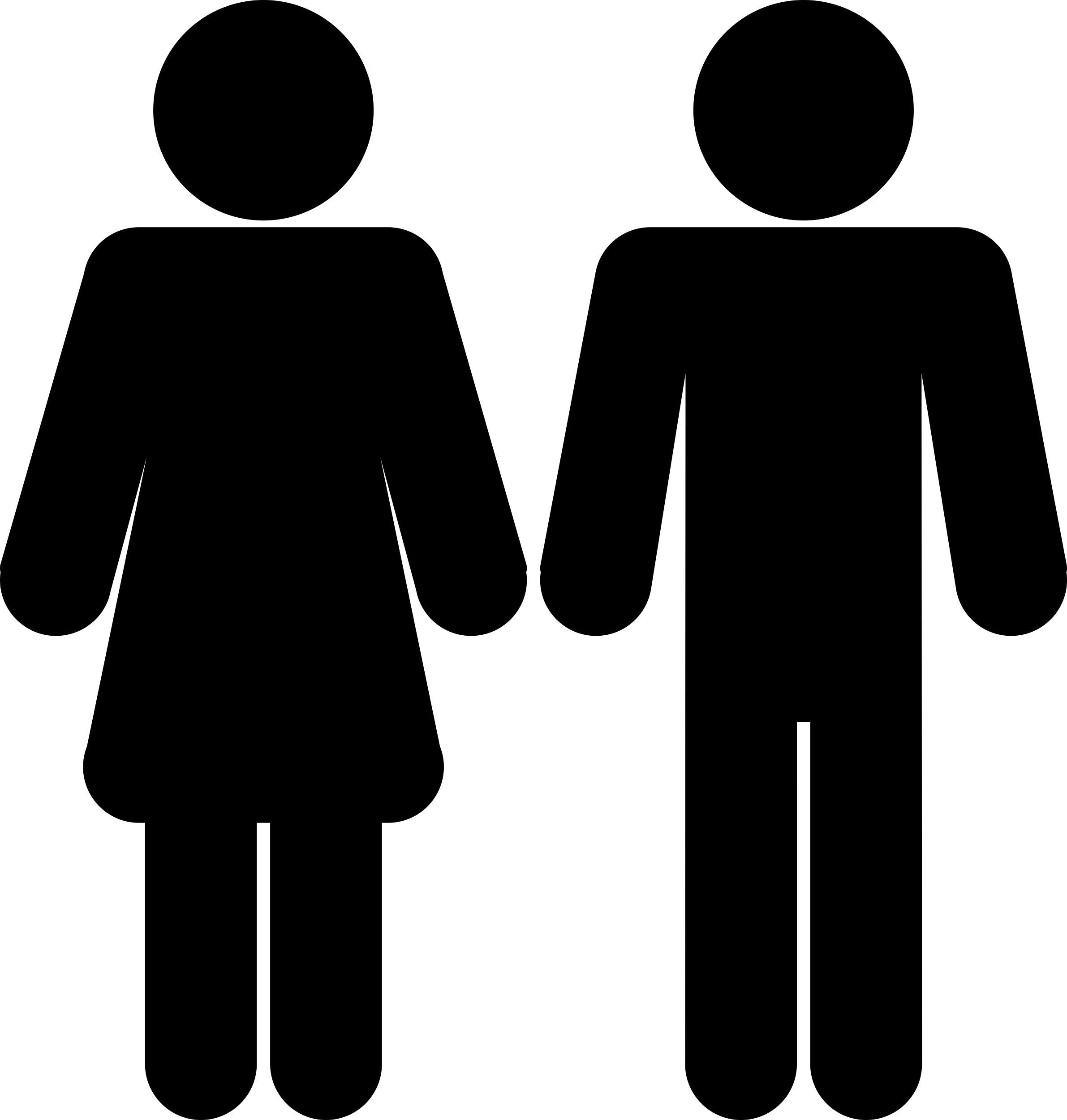 Female And Male Shapes Silhouettes Sticker Svg Vector Free Vectors